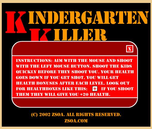 Kindergarten Killer Instructions